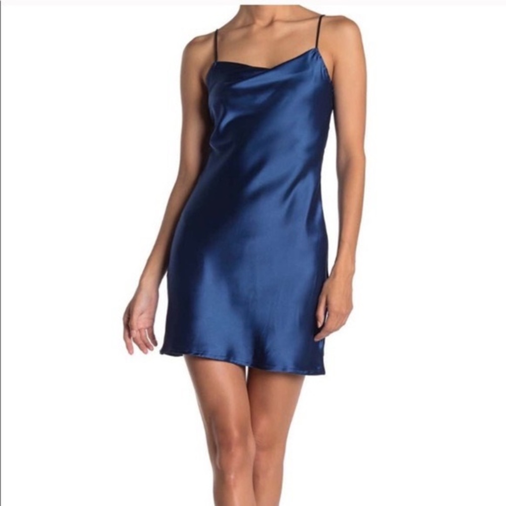 Wild Honey Cowl Neck 90s Mini Dress